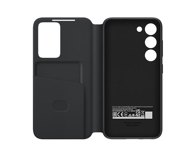 Samsung Galaxy S23 Smart View Wallet Mobile Phone Case Black EF-ZS911CBEGWW (Renewed)