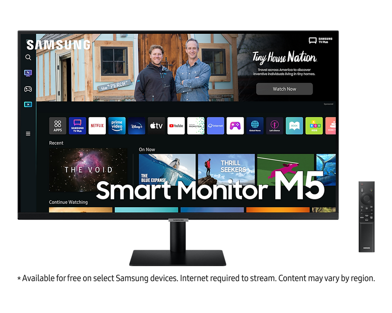 Samsung Smart Monitor 27'' Full HD With Speakers & Remote LS27BM500EUXXU Black (New)