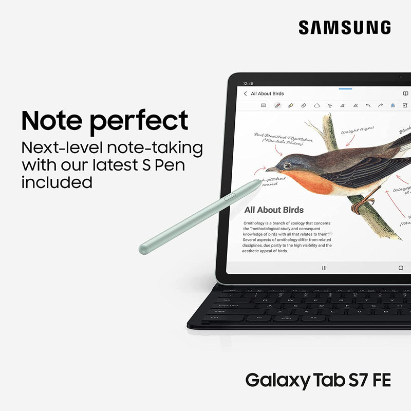 Samsung Galaxy Tab S7 FE 12.4'' 128GB Wi-Fi Android Tablet Mystic Green (Renewed)