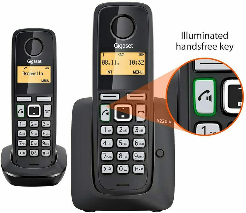 Gigaset A220A Twin Cordless Home Phone With Answer Machine (New)