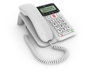 BT Corded Landline Phone Decor 2600 Advanced Call Blocker White (New)