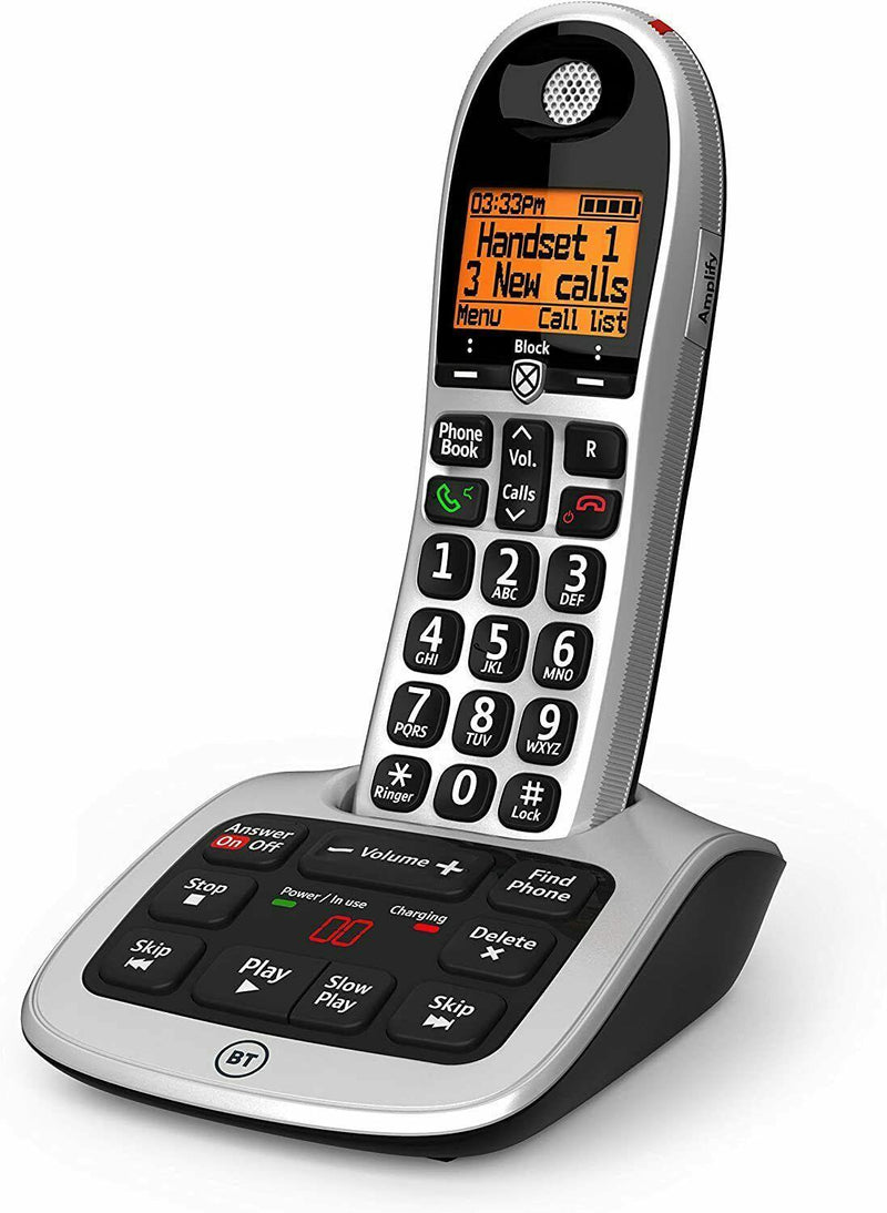 BT Digital Home Cordless Phone 4600 Big Button Call Blocker Answer Machine (New)