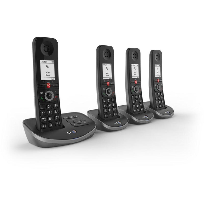 BT Advanced Quad Digital Cordless Phone Nuisance Call Blocker Answering Machine (New)