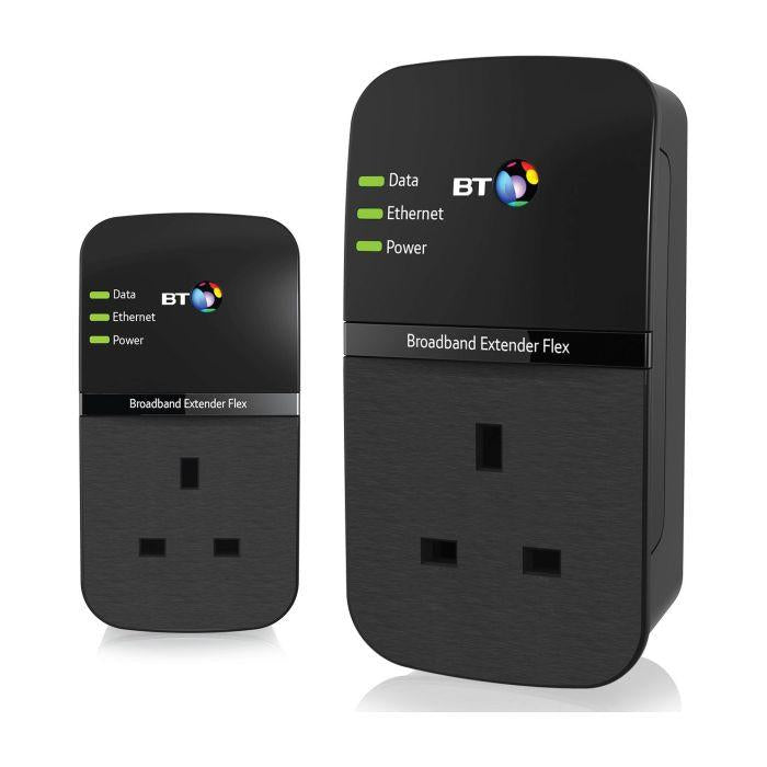 BT Broadband Extender Flex 500 Kit Pass-Through Socket AV500 Powerline 078674 (New)