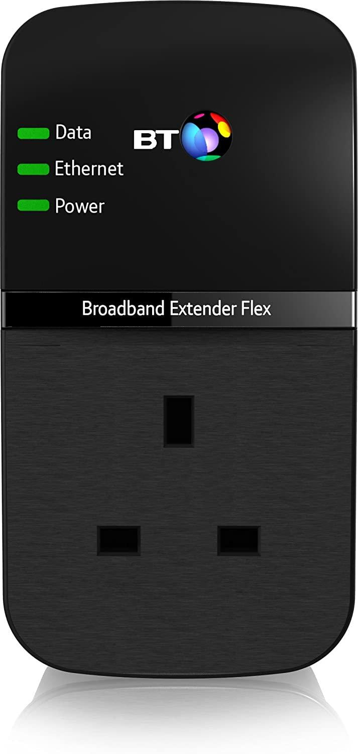 BT Broadband Extender Flex 500 Kit Pass-Through Socket AV500 Powerline 078674 (New)