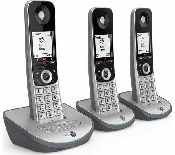 BT Advanced Z Trio Digital Cordless Phone Answering Machine Call Blocking Silver (New)