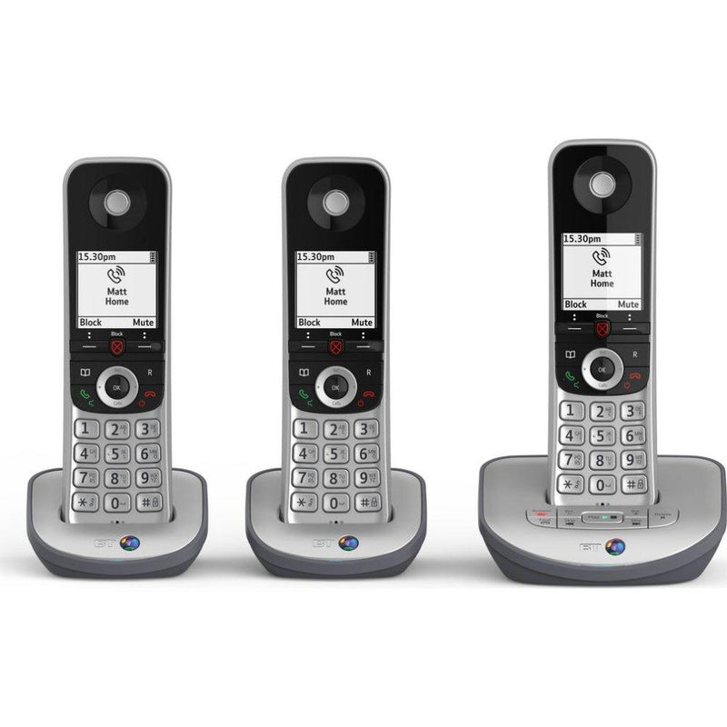 BT Advanced Z Trio Digital Cordless Phone Answering Machine Call Blocking Silver (New)