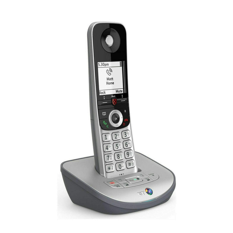 BT Advanced Z Single Cordless Home Phone Answering Machine Call Blocker Silver (New)