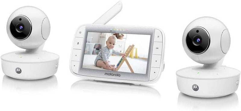 Motorola MBP50A-2 Digital Video Baby Monitor 5'' Screen Night Vision (Renewed)