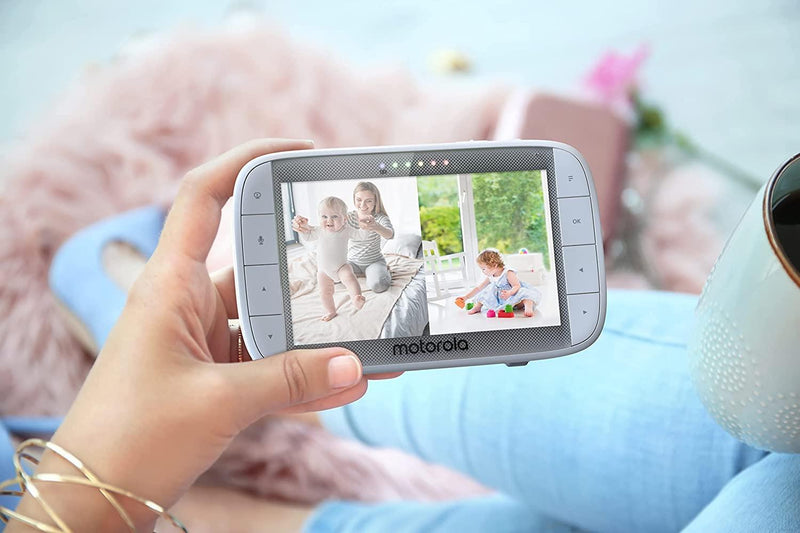 Motorola MBP50A-2 Digital Video Baby Monitor 5'' Screen Night Vision (Renewed)