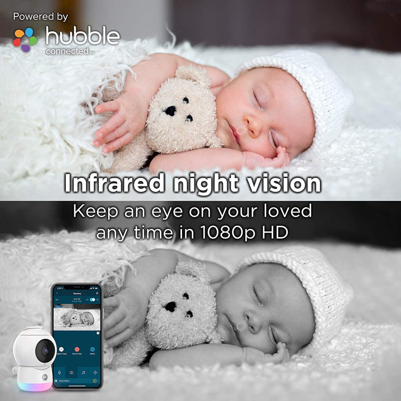 Motorola Peekaboo Video Baby Monitor Wi-Fi FHD Night Light 2-Way Talk Lullabies (Renewed)