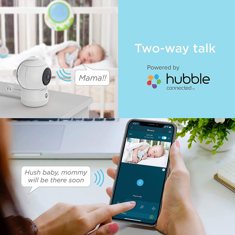 Motorola Peekaboo Video Baby Monitor Wi-Fi FHD Night Light 2-Way Talk Lullabies (Renewed)