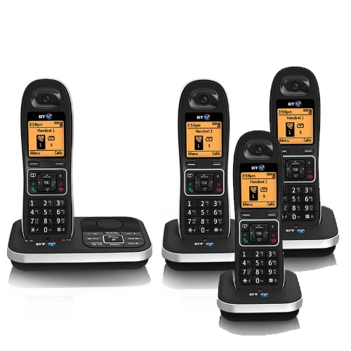 BT Digital Cordless Phone 7610 Quad Answering Machine Nuisance Call Blocking (Renewed)
