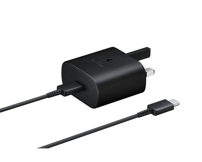Samsung 25W Adapter (Super Fast Charging with USB Type-C Cable) EP-TA800XBEGGB (Renewed)