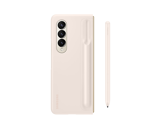 Samsung Galaxy Z Fold4 Standing Phone Cover With Pen Sand EF-OF93PCUEGWW (Renewed)