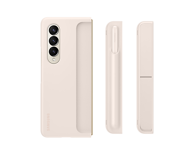 Samsung Galaxy Z Fold4 Standing Phone Cover With Pen Sand EF-OF93PCUEGWW (Renewed)