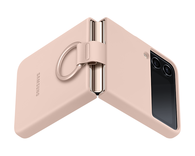 Samsung Silicone Phone Cover With Ring For Galaxy Z Flip4 Pink EF-PF721TPEGWW (New / Open Box)