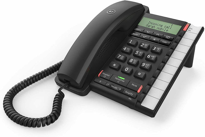 BT Converse 2300 Corded Desk Telephone 3 Line LCD Display With Caller ID Black (New)