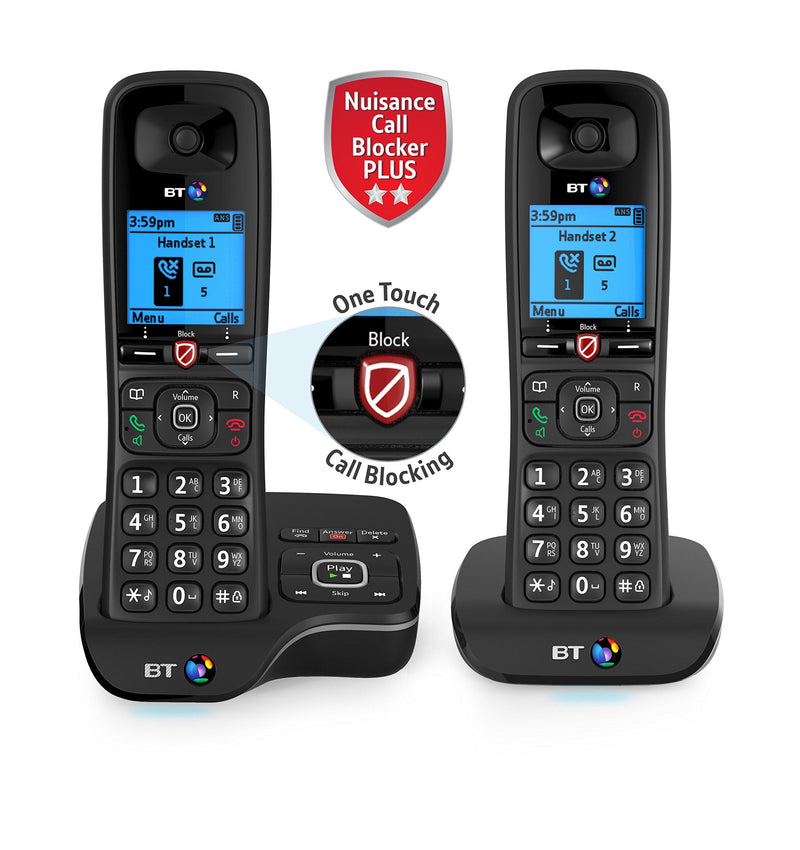 BT 6600 Twin Digital Cordless Telephone Nuisance Call Blocker & Answer Machine (New)