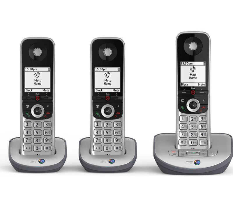 BT Advanced Z Trio Digital Cordless Phone Answering Machine Call Blocking Silver (Renewed)