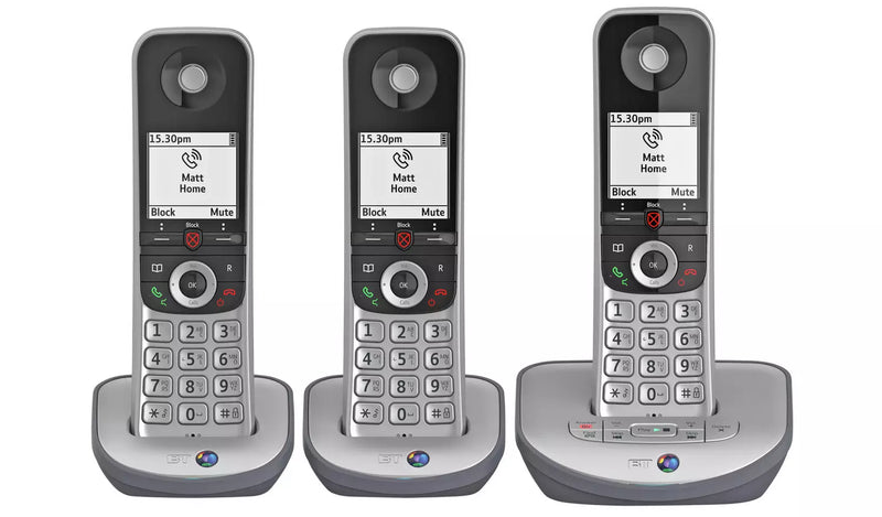 BT Advanced Z Trio Digital Cordless Phone Answering Machine Call Blocking Silver (Renewed)