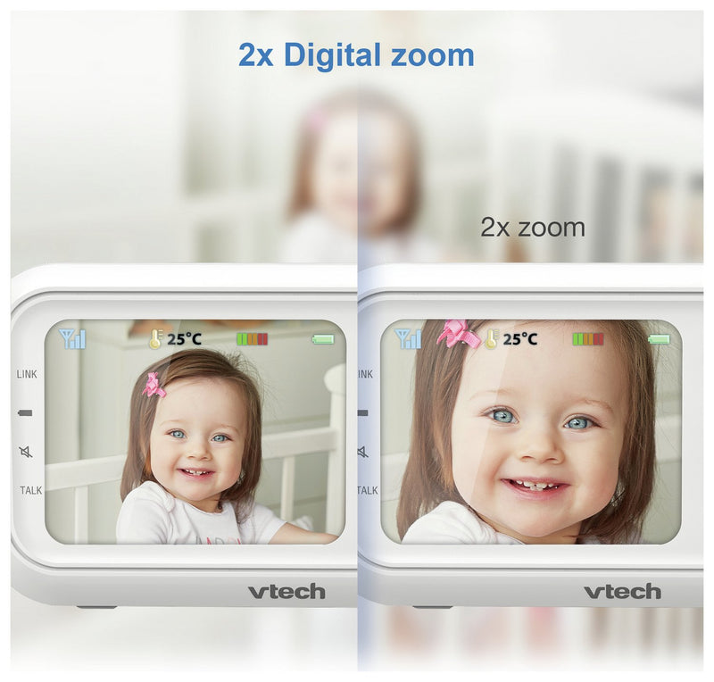 VTech 3261 Video 2.8 Inch LCD Wall Mountable Baby Monitor (Renewed)