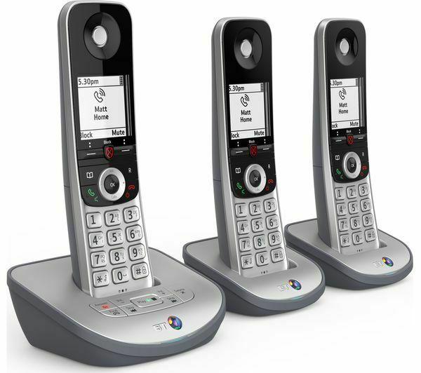 BT Advanced Z Trio Digital Cordless Phone Answering Machine Call Blocking Silver (Renewed)