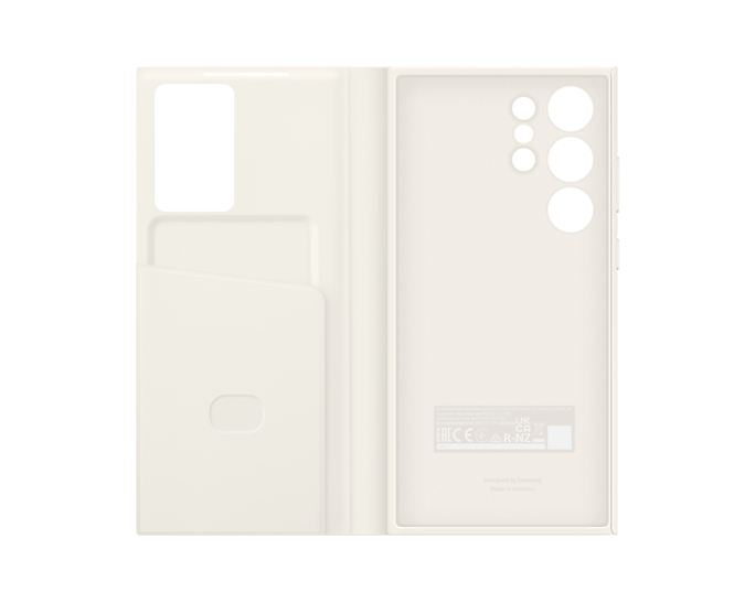 Samsung Galaxy S23 Ultra Smart View Wallet Phone Case Cream EF-ZS918CUEGWW (Renewed)