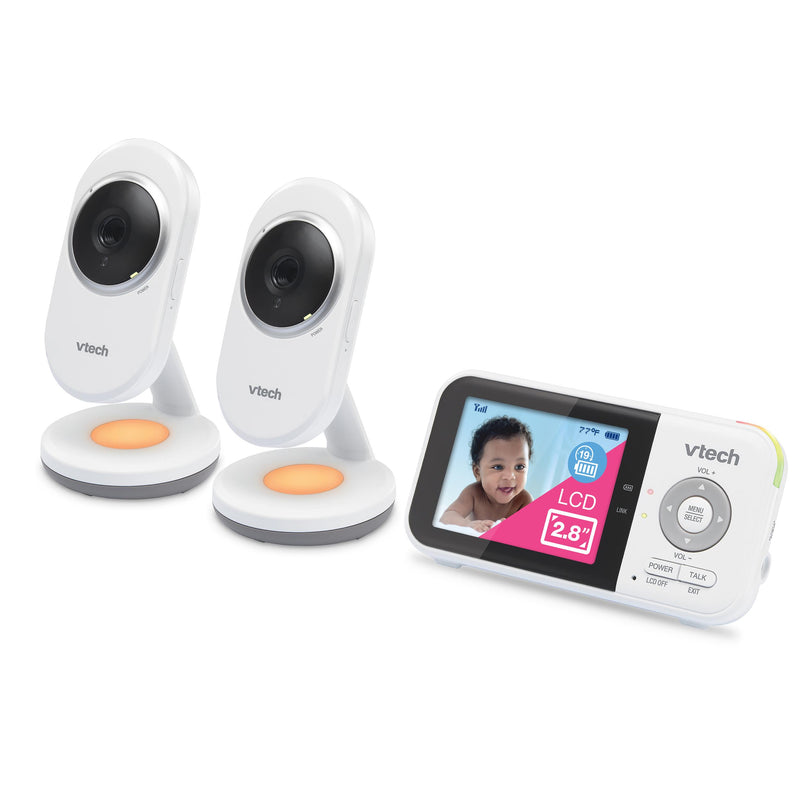 VTech VM3254-2 Video Baby Monitor FHD 2.8'' Screen Night Light & 2 Cameras (Renewed)