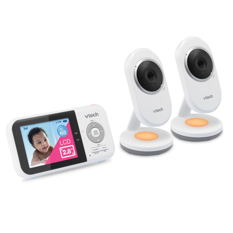 VTech VM3254-2 Video Baby Monitor FHD 2.8'' Screen Night Light & 2 Cameras (Renewed)