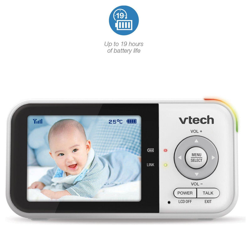 VTech VM3254-2 Video Baby Monitor FHD 2.8'' Screen Night Light & 2 Cameras (Renewed)