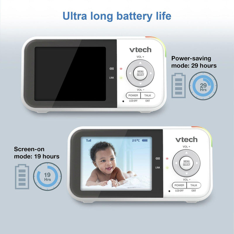 VTech VM3254-2 Video Baby Monitor FHD 2.8'' Screen Night Light & 2 Cameras (Renewed)