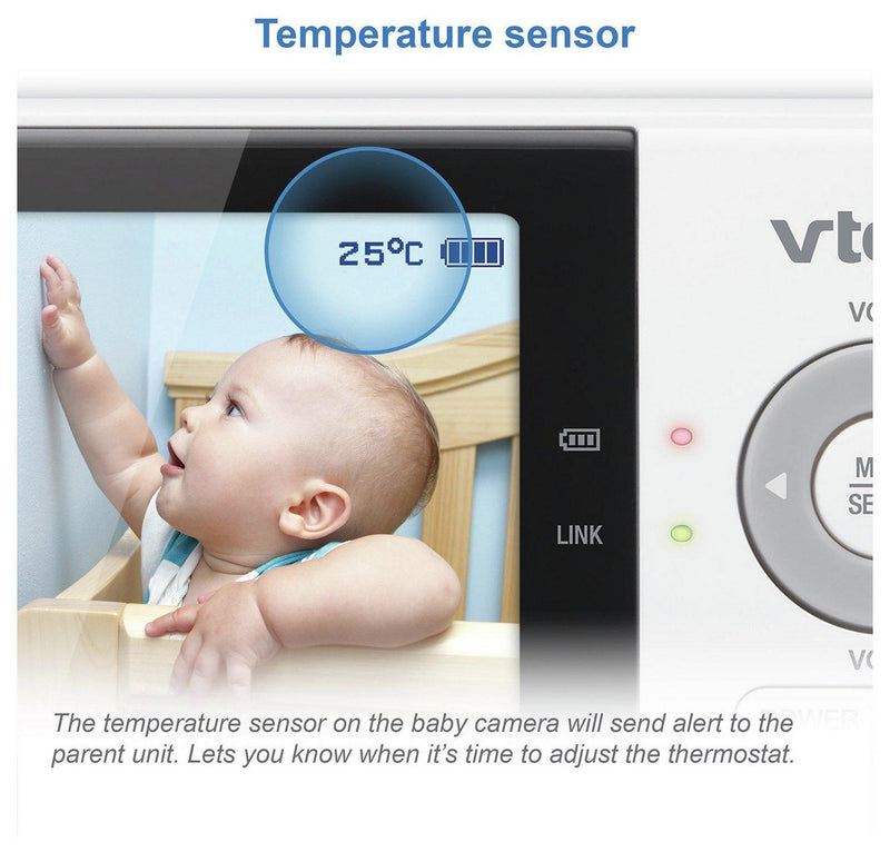 VTech VM3254-2 Video Baby Monitor FHD 2.8'' Screen Night Light & 2 Cameras (Renewed)