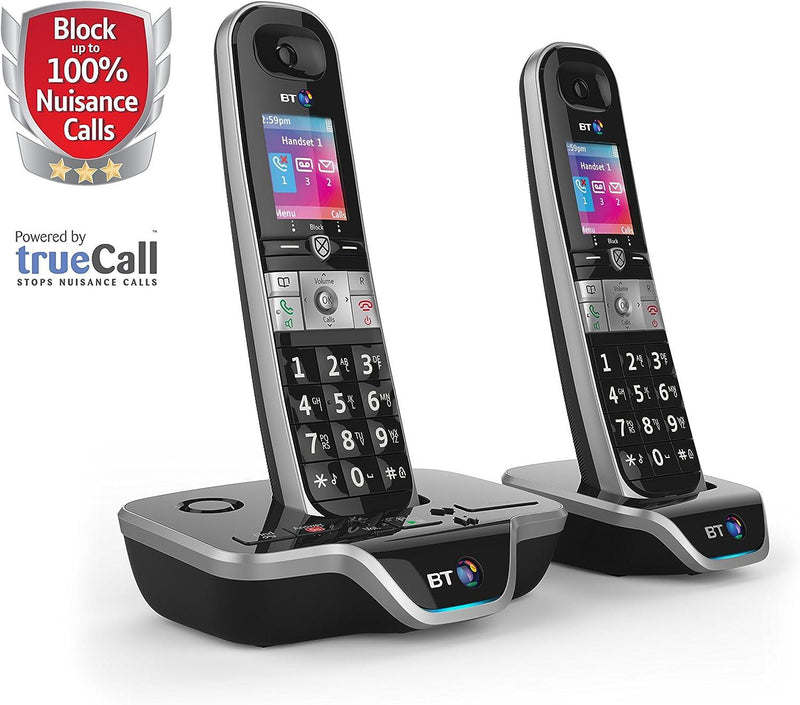 BT 8600 Twin Digital Cordless DECT Phone Answering Machine Advanced Call Blocker (New)