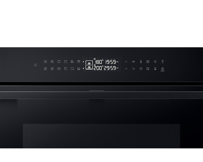 Samsung Smart Oven 76L Series 4 With Dual Cook Flex Black Glass NV7B4355VAK/U4 (New)