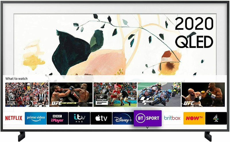 Samsung 32'' Smart TV The Frame Art Mode QLED FHD HDR Black QE32LS03TBKXXU (Renewed)