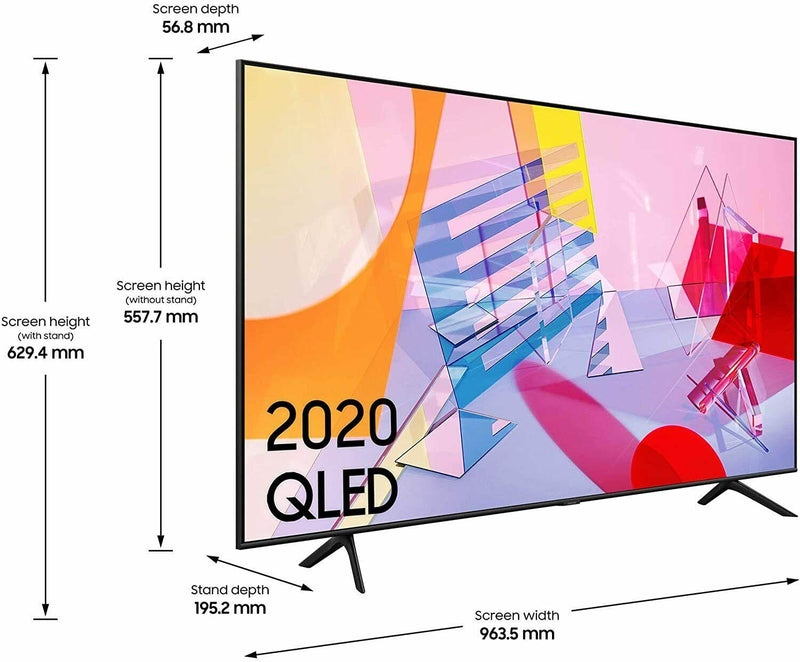 Samsung QE43Q60TAUXXU 2020 43'' Q60T QLED 4K HDR Smart TV (Renewed)