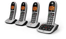 BT Home Cordless Phone 4600 Quad Big Button Call Blocker Answering Machine (New)
