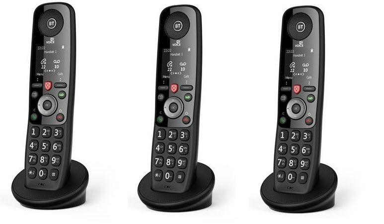 BT Digital Voice Essential Trio Cordless Phone HD Voice Multi Call (New)