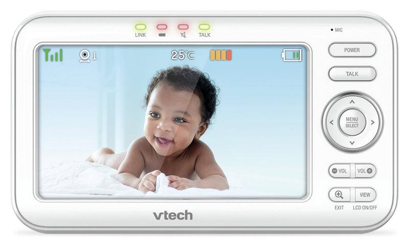 VTech VM5463 5 Inch Pan Tilt Video Monitor With Night Light And Projection (Renewed)