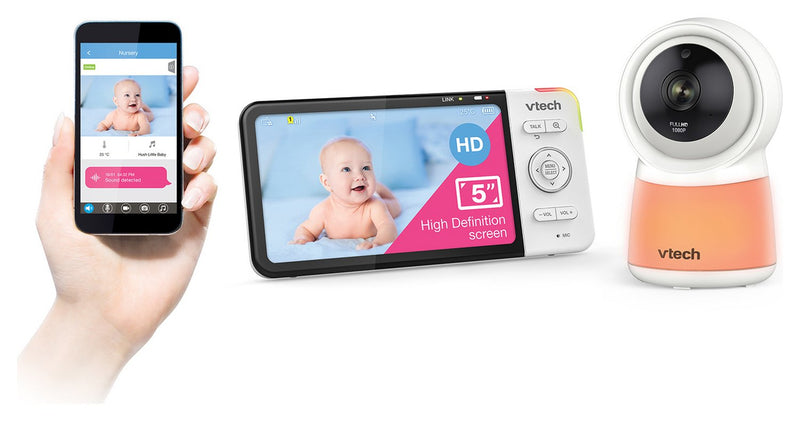 VTech RM5754HD Smart Video Monitor With 5'' Display And 1080p HD Camera White (Renewed)