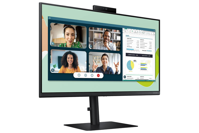 Samsung 24'' Monitor S40VA 2.0 MegaPixel Webcam & Speakers LS24A400VEUXXU (Renewed)