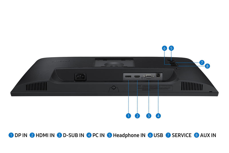Samsung 24'' Monitor S40VA 2.0 MegaPixel Webcam & Speakers LS24A400VEUXXU (Renewed)