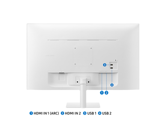 Samsung 27'' Smart Monitor M50C FHD 4ms White Speakers & Remote LS27CM501EUXXU (New / Open Box)