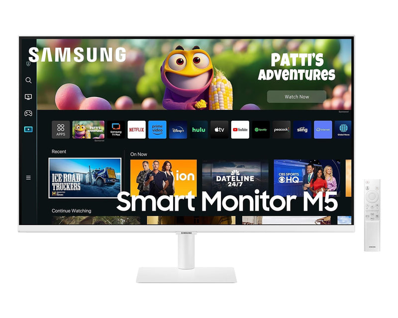Samsung 27'' Smart Monitor M50C FHD 4ms White Speakers & Remote LS27CM501EUXXU (Renewed)
