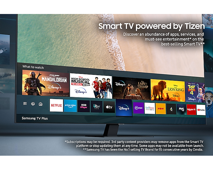 Samsung 70'' Smart TV UHD 4K HDR 3840x2160 Dolby Digital Plus UE70AU7100KXXU (New)