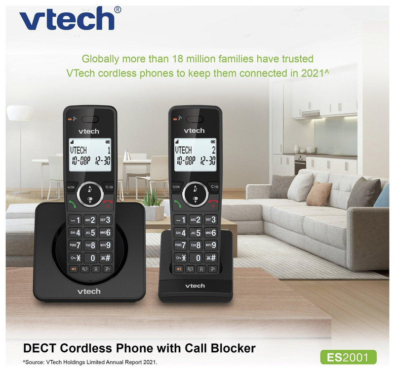 VTech Digital Cordless Phone ES2001 Twin Speakerphone Nuisance Call Blocker (Renewed)