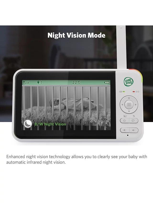 LeapFrog Video Baby Monitor LF2415 With 5'' LCD Screen Night Light Night Vision (Renewed)