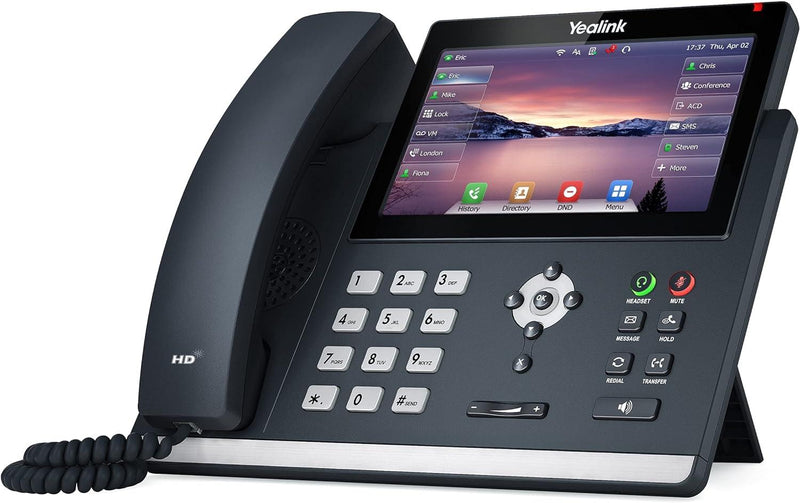 Yealink SIP-T48U Advanced IP PoE Corded Phone HD Voice 7'' Touch Screen Display (Renewed)