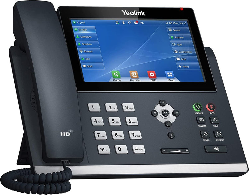 Yealink SIP-T48U Advanced IP PoE Corded Phone HD Voice 7'' Touch Screen Display (Renewed)